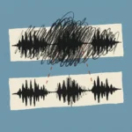 Illustration of recorded waveforms with heavier and lighter interference.